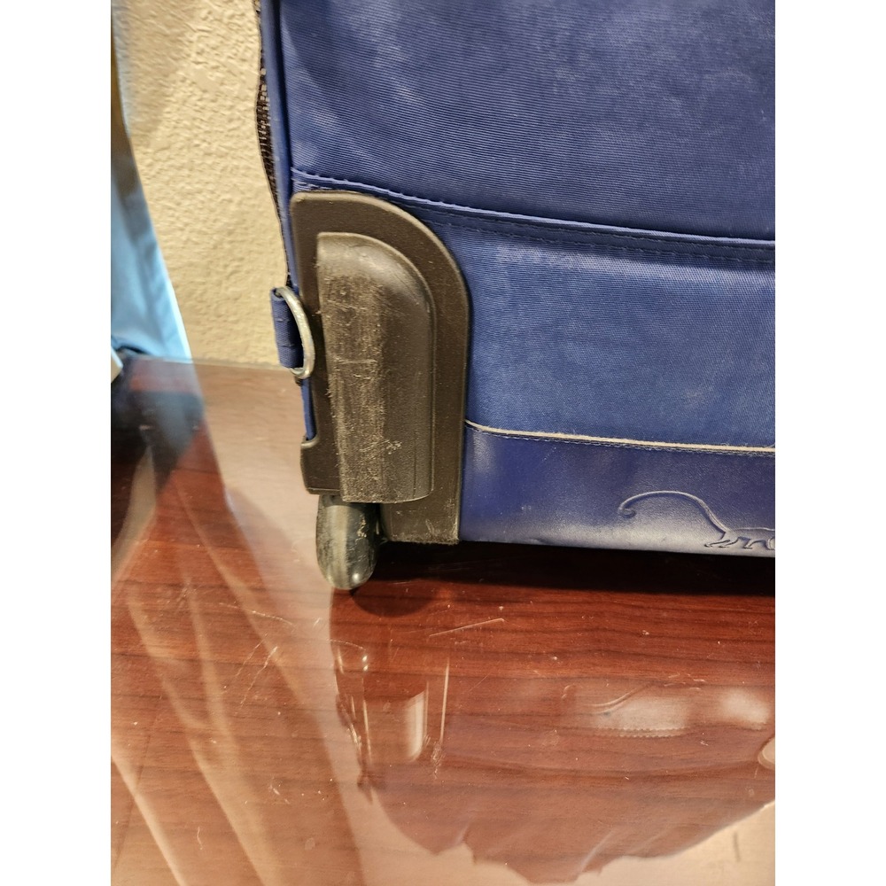 Kipling Blue Medium Backpack 19×15×7 Pre‑Owned Worn Base & Straps - Picture 9 of 11